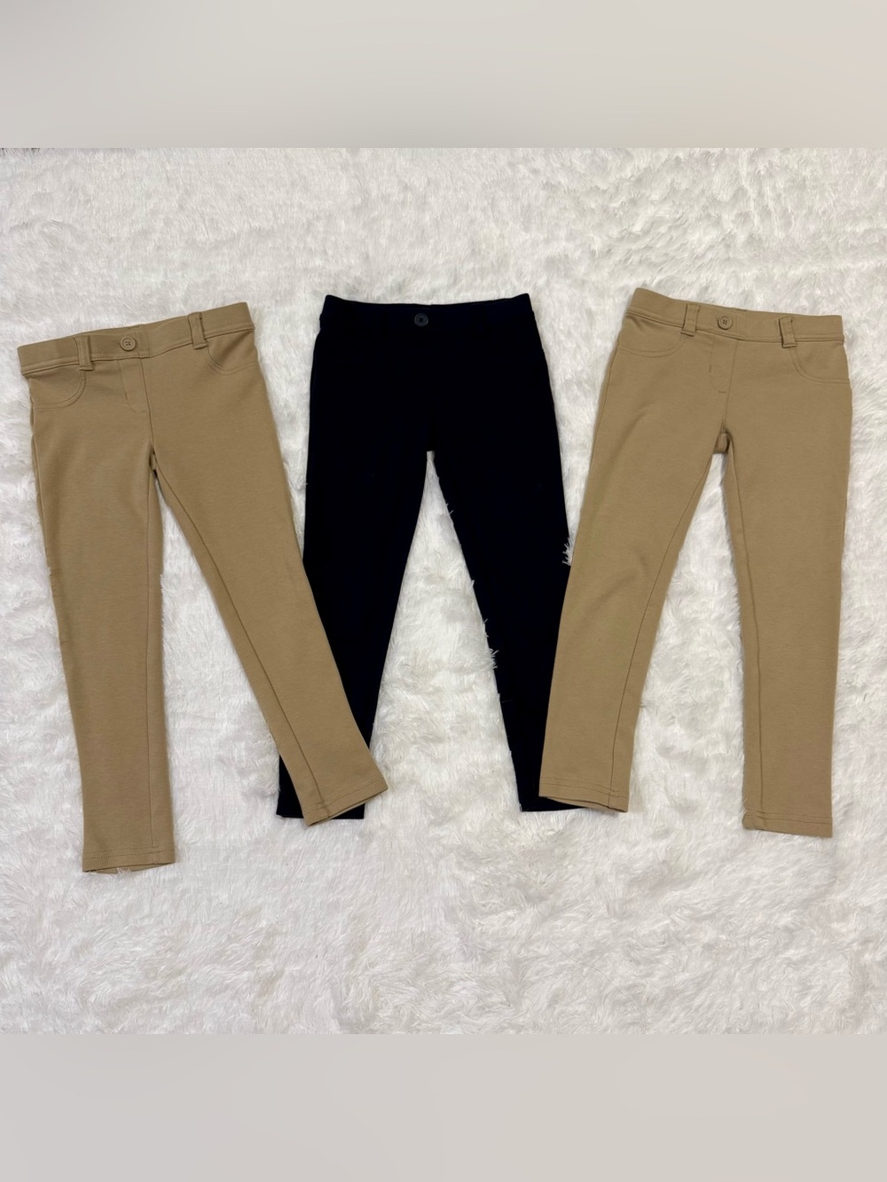 Izod Lot Of 3 Sz 6  Girls School Uniform Skinny Leg Jegging Flat Front Pants
